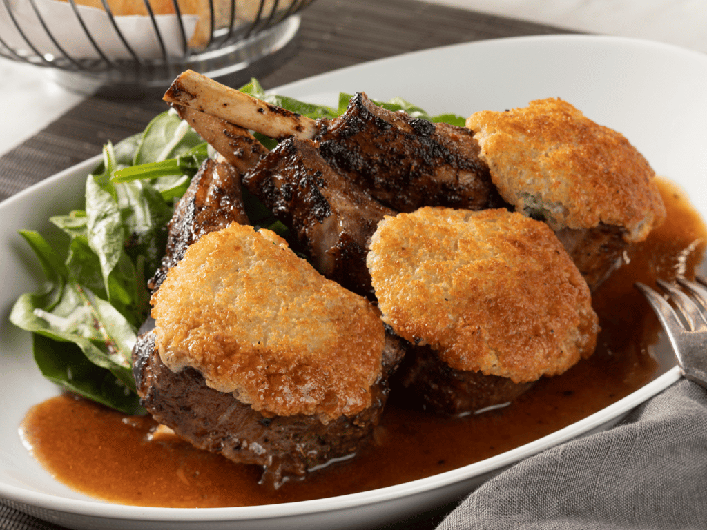 A photo of Gorgonzola Lamb Chops from Brio